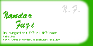 nandor fuzi business card